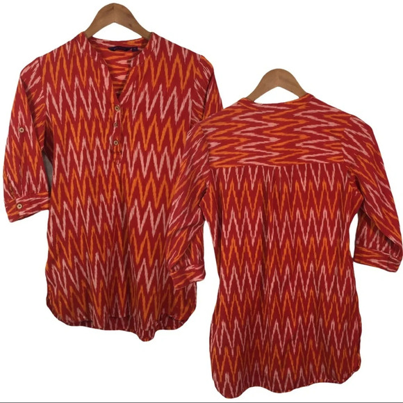 WS305 Srishti Indian India Tunic Blouse Top M - Picture 1 of 6